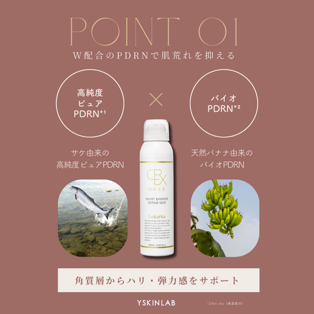 レカルカモイストバリアリペアミスト120ml レカルカ DREXモイストバリアリペアミスト｜ドクターズコスメ