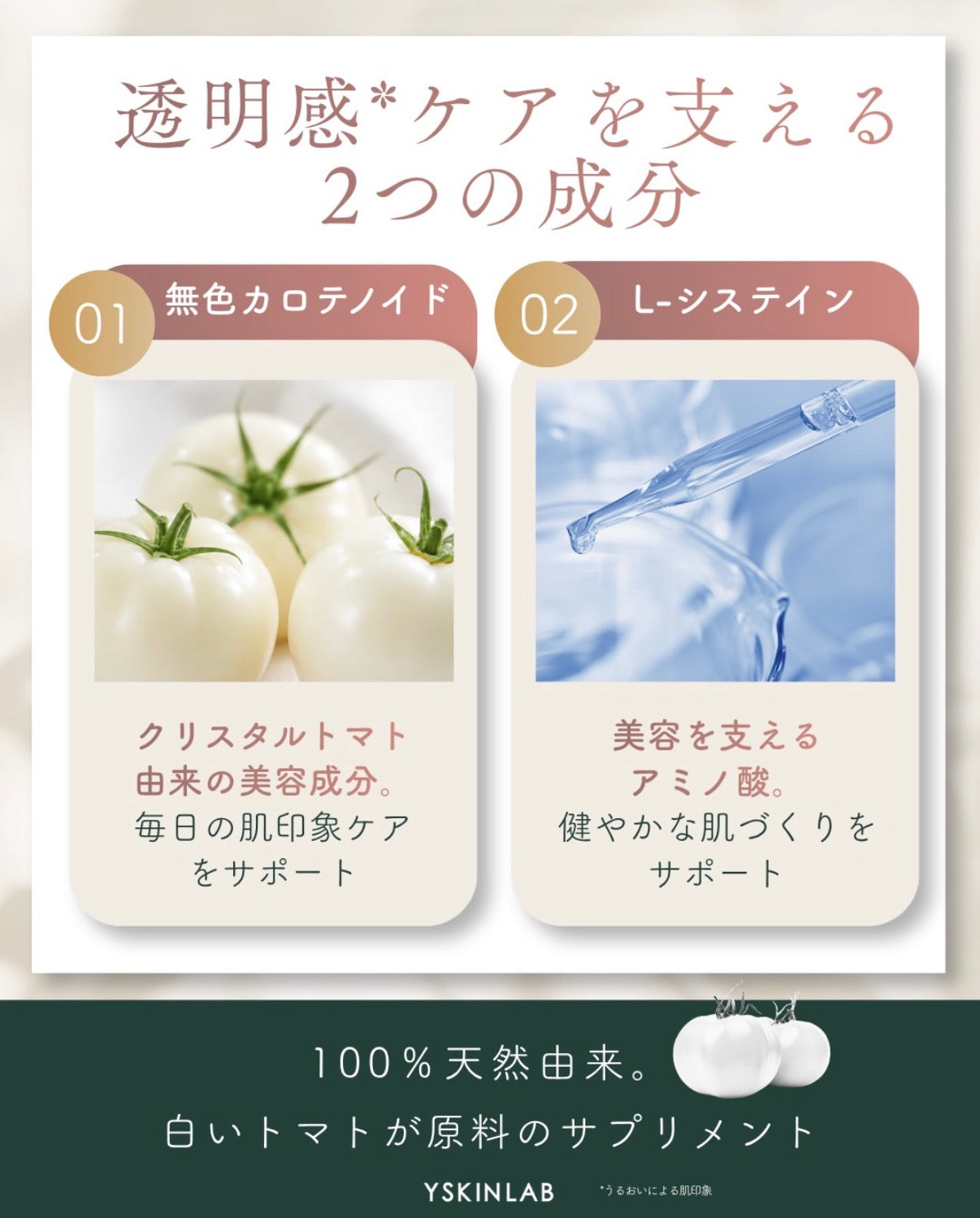 飲む日焼け止め｜クリスタルトマト®美白サプリメント